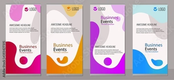 Fototapeta Vector abstract wave design banner web template