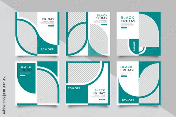 Fototapeta Slides abstract Unique Editable modern Social Media banner Template.Anyone can use This Design Easily.Promotional web banner for social media. Elegant sale and discount promo - Vector.