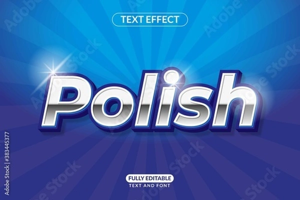 Obraz Editable Text Style Effect Shine Polish