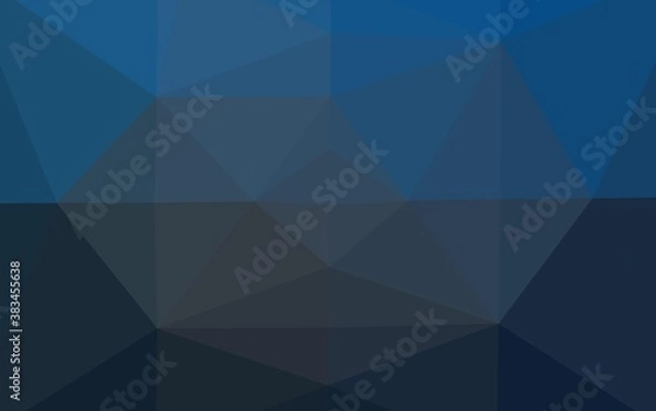 Fototapeta Dark BLUE vector abstract polygonal texture.