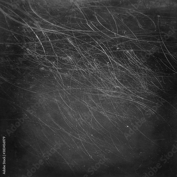 Fototapeta blank square gray abstract background / scratch texture, damaged wall surface