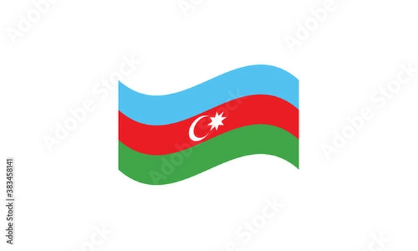 Fototapeta Azerbaijan flag waving vector illustration