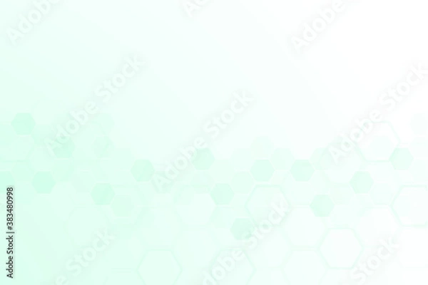 Fototapeta Abstract healthy and medical background. Technology and science wallpaper template with hexagonal shape. Soft blue color medical banner template with space for text. Business vector illustration.