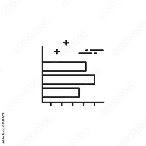 Fototapeta Bar graph icon. Line chart symbol modern, simple, vector, icon for website design, mobile app, ui. Vector Illustration