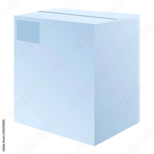 Fototapeta White box icon. Cartoon of white box vector icon for web design isolated on white background