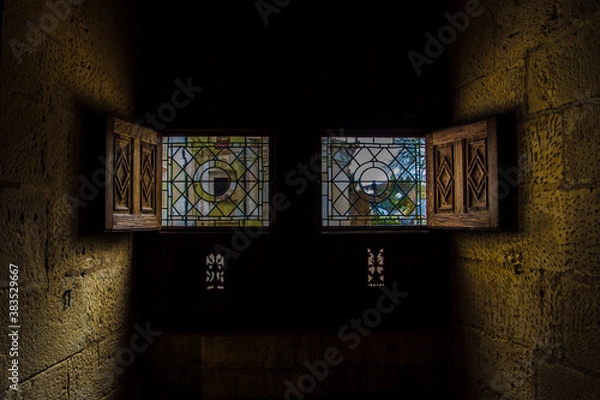 Fototapeta window in the old wall