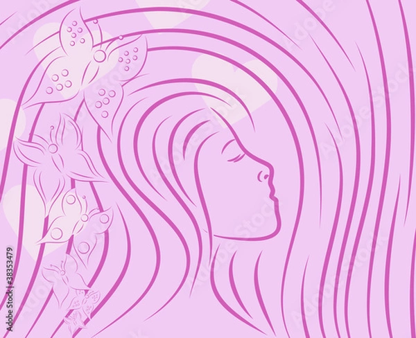 Fototapeta Girl in profile