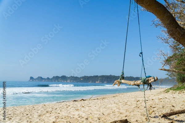 Fototapeta Gili Trawangan Beach are an archipelago of three islands are a tourist destination. located in northwest coast of Lombok, Indonesia.