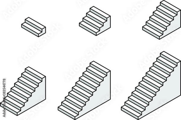 Fototapeta Concept: steps to achievement, change, growth, recovery programs. Odd-numbered steps 2 4 6 8 10 12.