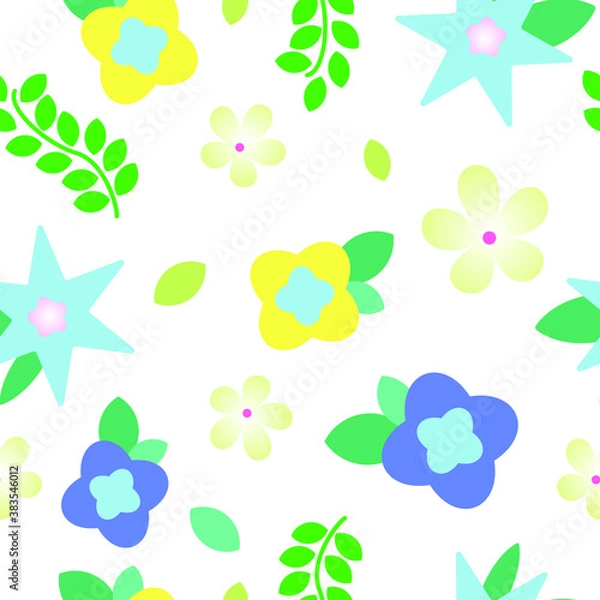 Fototapeta seamless floral pattern