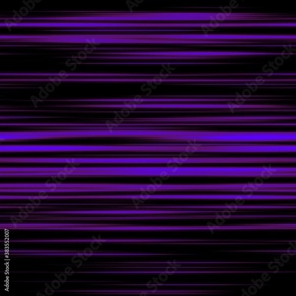 Fototapeta Seamless light trail pattern on black background. High quality illustration. Futuristic speed of light surreal glowing streaks. Blurred abstract highway traffic for background or wallpaper.