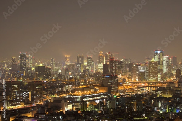 Fototapeta 大阪北区周辺の夜景