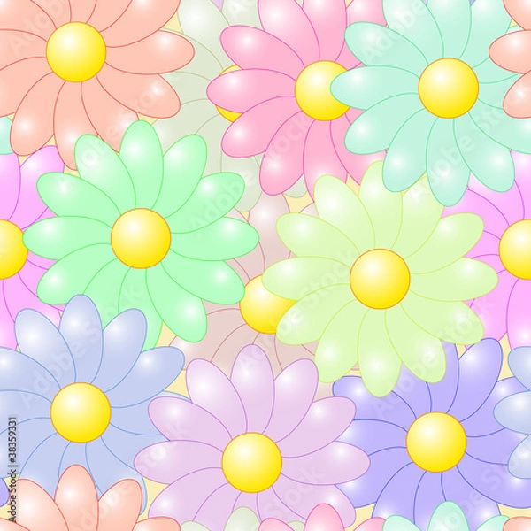 Obraz Abstract flowers colorful background