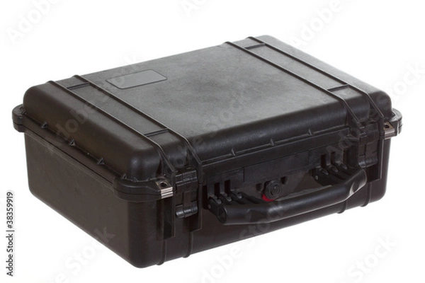 Obraz Black case isolated on white background