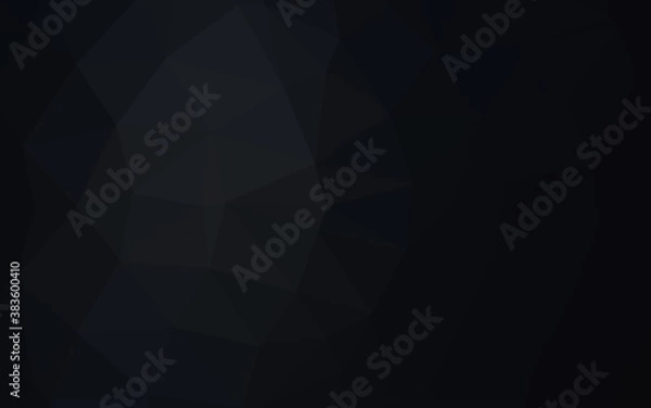 Fototapeta Dark Black vector polygon abstract layout.