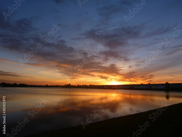 Obraz sunset over the river