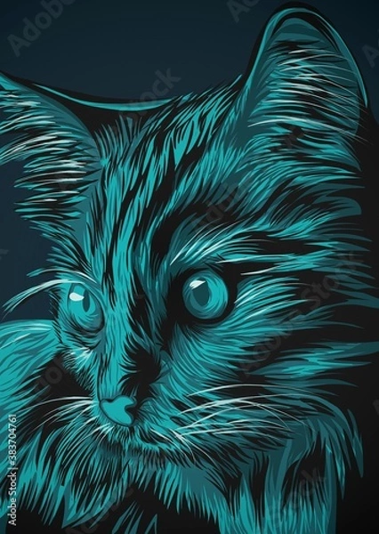 Obraz cat illustration art