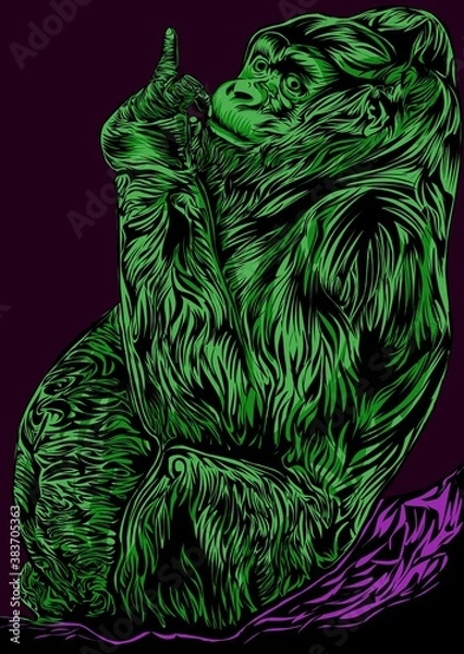 Obraz green gorilla