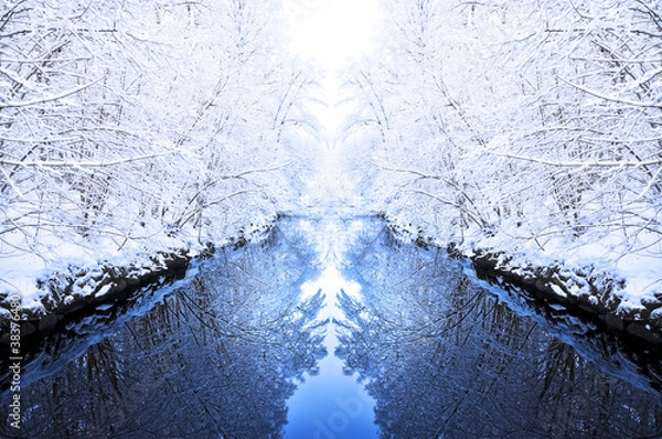 Fototapeta winter mirror