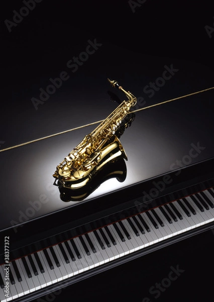 Obraz Saksofon i fortepian