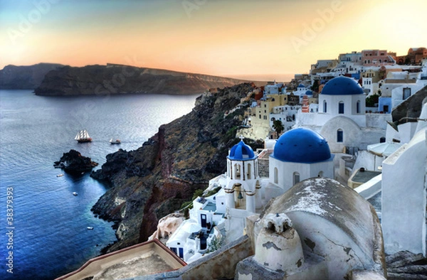 Obraz Santorini Oia panorama