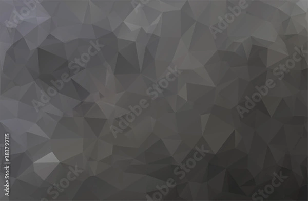 Fototapeta black and white geometric pattern, triangle polygon design, vector background
