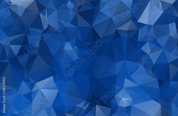 Obraz Abstract vector background from triangles. Background color is dark, blue. Gradient pattern for design decoration. Conceptual background eps10