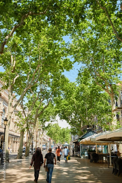 Obraz Las Ramblas in Barcelona, Spain