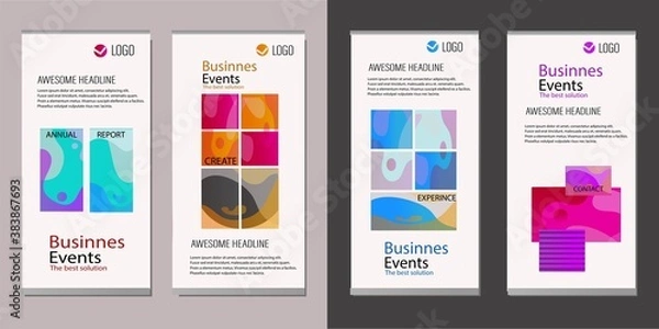 Fototapeta Vector abstract wave design banner web template