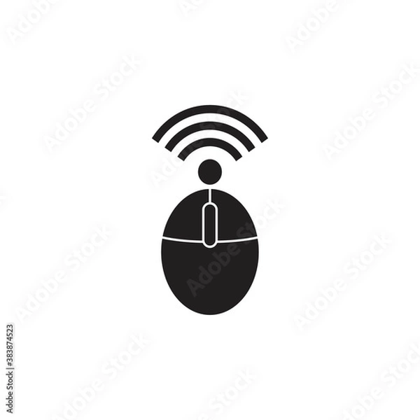 Fototapeta Wireless Mouse logo design vector