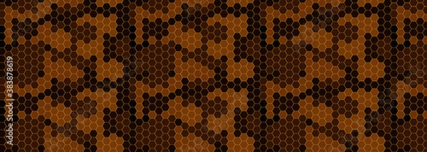 Fototapeta hexagons on an orange background. abstract geometric background. honeycomb on light