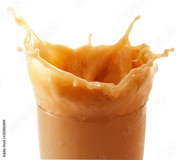 Obraz milk tea splash isolated on white