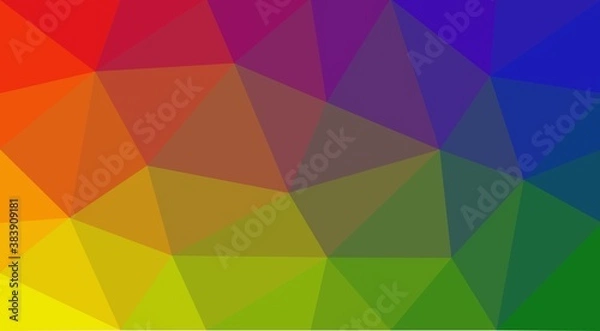 Obraz A background image composed of multicolored triangles.