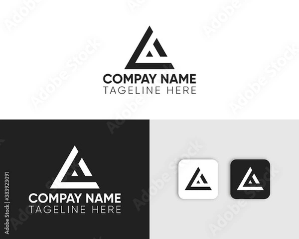 Obraz LA minimal,modern and clean logo design