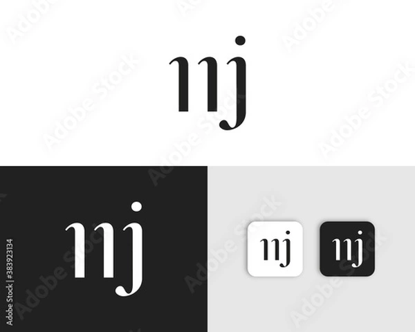 Obraz MJ Letter modern,clean and creative logo