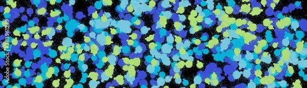 Fototapeta Long rectangular abstract background. Banner for text. Colored spots, dots. Rainbow background.