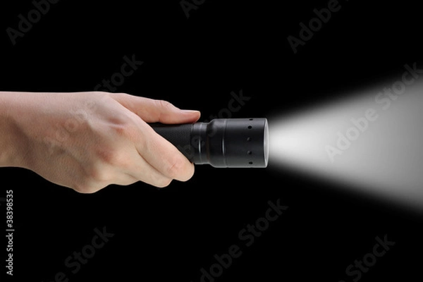Fototapeta Shining flashlight