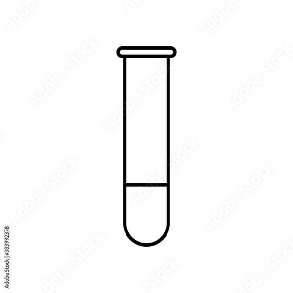 Fototapeta test tube icon, line style