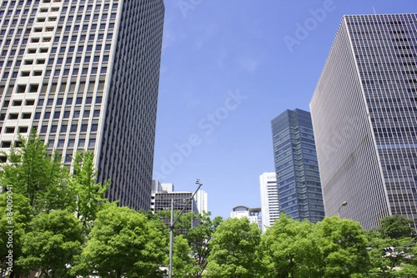 Fototapeta 大阪梅田のビル群