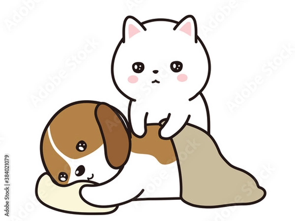 Obraz 整体の施術を受けるビーグル犬　ペットの整体　スパ