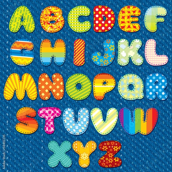 Obraz Handmade Stitches Font