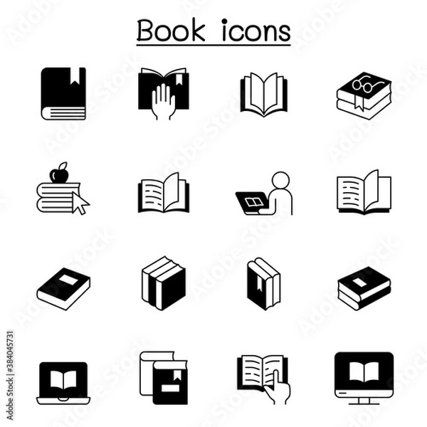 Fototapeta Book icons set vector illustration graphic design