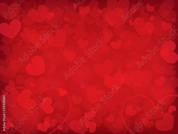 Obraz Valentine's day background with hearts