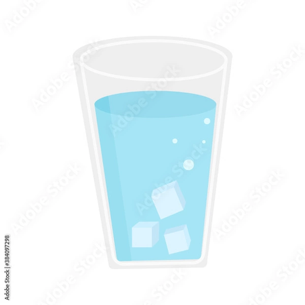 Fototapeta Glass of water isolate on white background.
