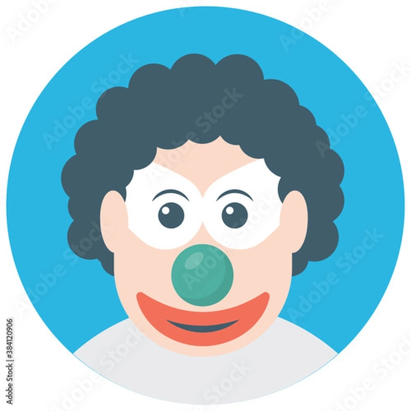 Fototapeta 
A white face joker known as auguste clown 
