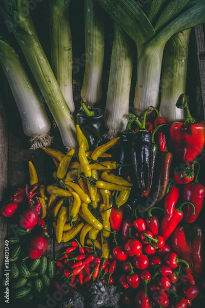 Fototapeta rustic vegetables