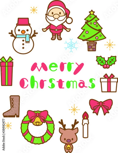 Obraz クリスマスイラスト素材