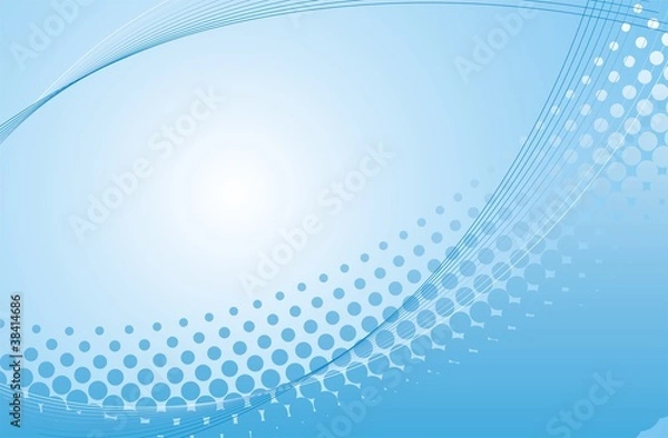 Obraz blue abstract halftone background in vector
