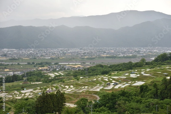 Fototapeta 日本三大車窓　姨捨駅