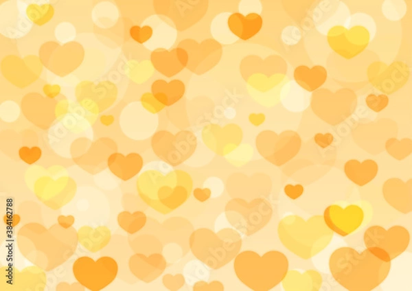 Fototapeta ハートのほわほわ背景イラスト